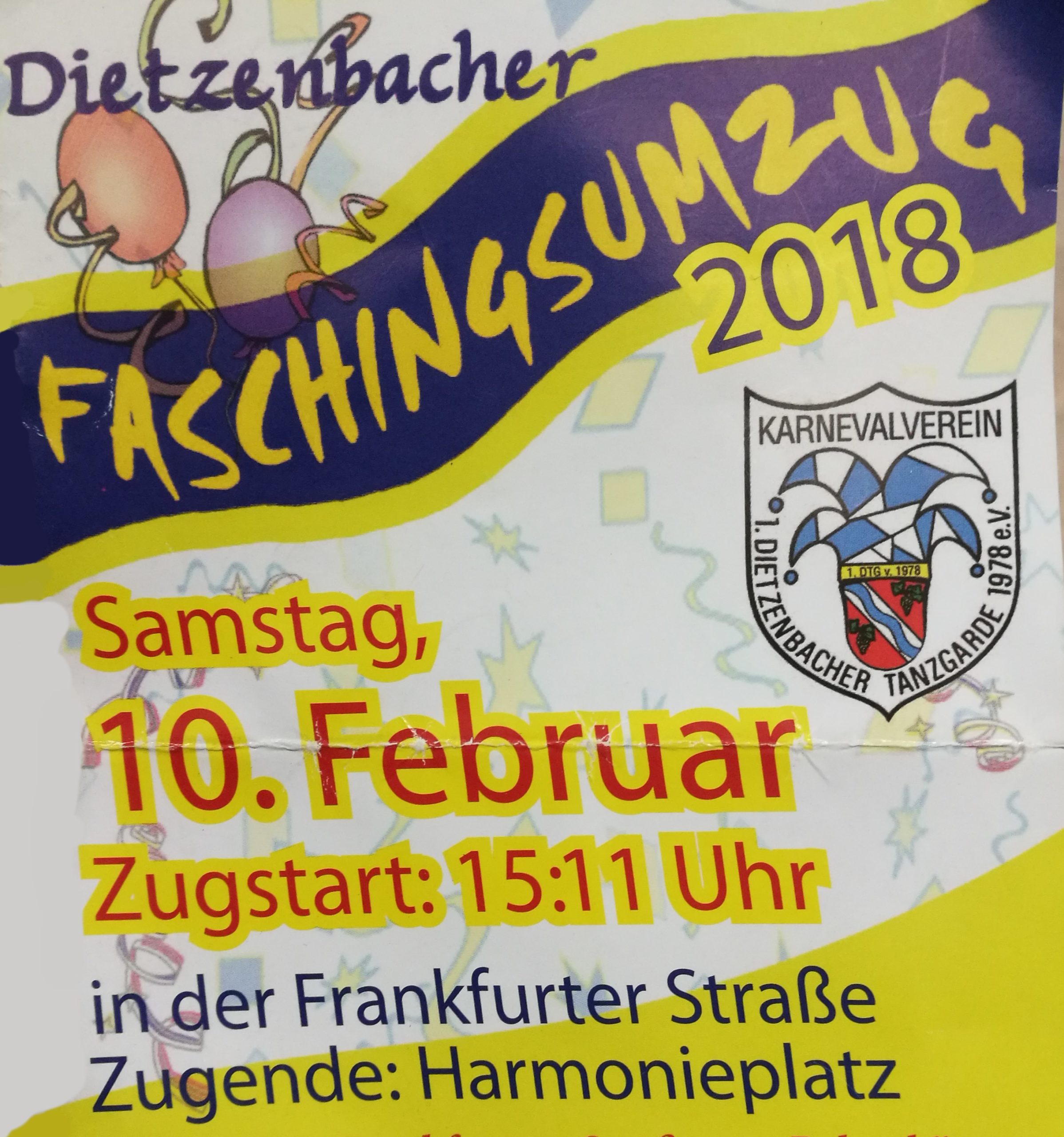 BSCD erstmals beim Dietzenbacher Faschingsumzug 2018