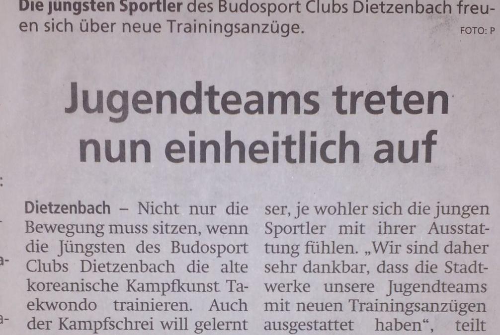 Neuausstattung für respektvolle Nachwuchssportler