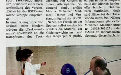 Neue Trainingseinheit: Taekwondo Minis