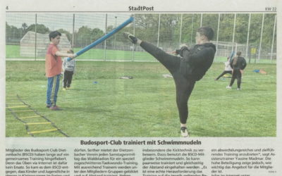 Budosport-Club trainiert mit Schwimmnudeln